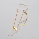 Charm Anklet Factory - Lady Silver 18k Gold Plated Netherlands Antilles Link Chain