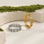 Coin Ring Factory - Manufacturer 6mm 18K Gold Black Stainless Steel Attract Wealth