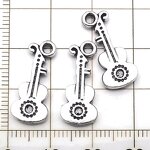 Musical Instrument Charm Factory - Antique Silver Gold Violin DIY Jewelry Charm