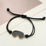 Charm Bracelet Factory - Stainless Steel Ski Goggles Rope Macrame Couple Bracelet