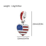 Country Flag Heart Charm Factory - Enamel Heart Shape Canada Australia Flag Charm