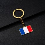 Country Flag Keychain Factory - Stainless Steel Enamel French Republic Flag