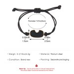 Charm Bracelet Factory - Stainless Steel Ski Goggles Rope Macrame Couple Bracelet