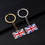 Country Flag Keychain Factory - Stainless Steel Enamel United Kingdom Flag Charm