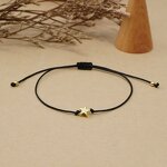 Charm Bracelet Factory - Gold Star Beaded Macrame Rope Cord for Women Girls