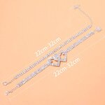 Crystal Anklet Factory - Luxury Lady Silver Gold Tone Bling Cuban Link Tennis