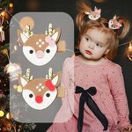 Hair Clip Set Factory - Christmas Gifts Baby Reindeer Hair Accessories Leather Clip