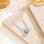 Tube Beads Necklace Factory - 18K Gold Plated Stainless Steel Zircon Rhinestone