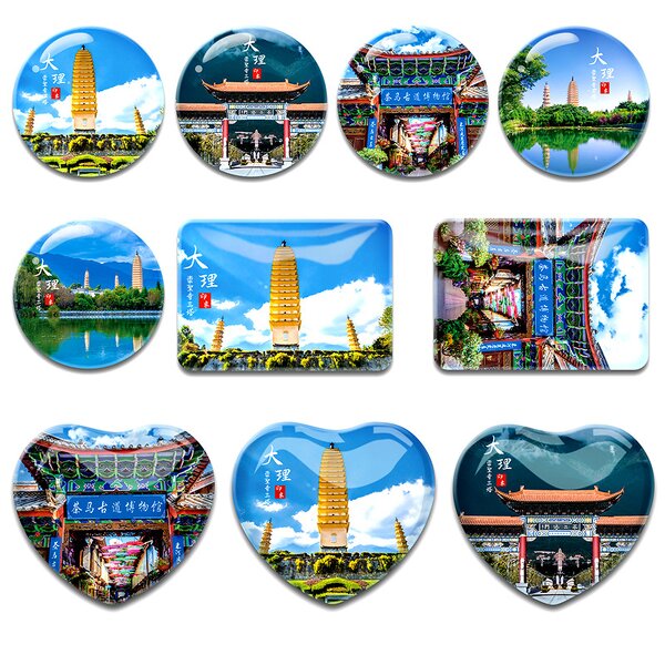 Fridge Magnet Factory - Factory Crystal Glass Dome Cabochon Travel Souvenir Gift