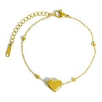 Jewelry Set Factory - Waterproof 18K Gold PVD Heart Shape Necklace Bracelet Set