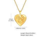 Photo Locket Necklace Factory - 18K Gold Stainless Steel Heart Shape Cylinder Locket