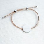 Beaded Bracelet Factory - Stainless Steel Personalized Engraving Round Disc Bead