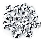 Heart Charm Factory - Manufacturer Antique Silver Solid Heart DIY Jewelry Accessories