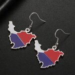 Country Flag Earrings Factory - Waterproof Stainless Steel Enamel Saint Martin Flag
