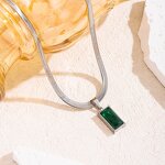 Jewelry Set Factory - Green Emerald 18K Gold Necklace Earrings Wedding Gift