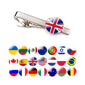 Tie Clip Factory - Manufacturer Personalized Tie Clips with 287 Country Flag