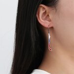 Country Flag Earrings Factory - Waterproof Stainless Steel Enamel Chile Flag