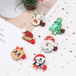 Hair Clip Set Factory - Christmas Gifts Baby Hair Accessories Leather Hair Clip