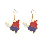 Country Flag Earrings Factory - Waterproof Stainless Steel Enamel Saint Martin Flag