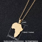 Africa Map Charm Factory - Stainless Steel 18K Gold Plated Africa Map DIY