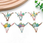 Cowboy Cowgirl Charm Factory - DIY Enamel Western Cow Head Earrings Necklace
