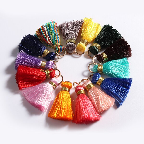 Cotton Tassel Pendant Factory - DIY 20mm Thin Cotton Cord Tassel for Key Chain