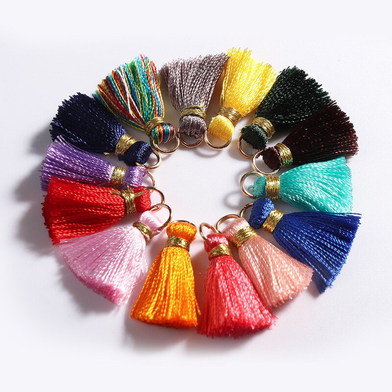 Cotton Tassel Pendant Factory - DIY 20mm Thin Cotton Cord Tassel for Key Chain