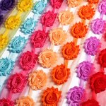 Chiffon Flower Factory - DIY 6cm Shabby Chiffon Fabric Rosette Baby Headband