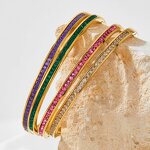 Cuff Bangle Factory - Waterproof 18K Gold PVD Plated Stainless Steel Zircon