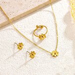 Jewelry Set Factory - 18K Gold Plated 316L Stainless Steel Daisy Set for Women