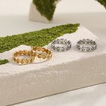 Coin Ring Factory - Manufacturer 6mm 18K Gold Black Stainless Steel Attract Wealth