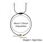 Charm Bracelet Factory - Gold Star Beaded Macrame Rope Cord for Women Girls