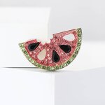 Palestine Support Pin Factory - Rhinestone Watermelon Shape Crystal Zircon Charm Brooch