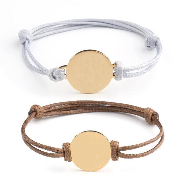 Personalized Bracelet Factory - Stainless Steel Engraved Date of Birth Name