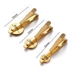 Tie Clip Factory - Manufacturer Silver Gold Tie Clip with Blank Tray Custom logo