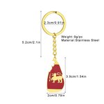 Country Flag Keychain Factory - Stainless Steel Enamel Sri Lanka Flag Key Ring