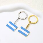 Country Flag Keychain Factory - Stainless Steel Argentina Flag Map Keychain