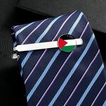 Cufflink Tie Clip Set Factory - Palestine Flag Custom Design Cuff Links Set