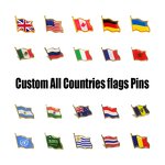 Country Flag Pin Factory - Manufacturer 287 Countries National Flag Jewelry Brooches