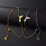 Charm Anklet Factory - Lady Silver 18k Gold Plated Netherlands Antilles Link Chain