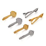 Tie Clip Factory - Manufacturer Silver Gold Tie Clip with Blank Tray Custom logo