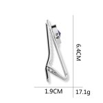 Cufflink Tie Clip Set Factory - Fashion Blue Zircon Cufflinks Wedding Gift Set