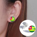 Country Flag Jewelry Set Factory - Togo Flag Charm Map Pendant Jewelry Set