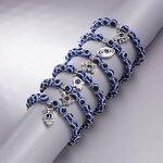 Evil Eye Anklet Factory - Summer Beach 8mm Turkish Amulet Blue Eye Beaded