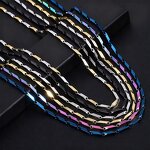 Chain Necklace Factory - 3MM Stainless Steel Geometric Bamboo Hip Hop for Men