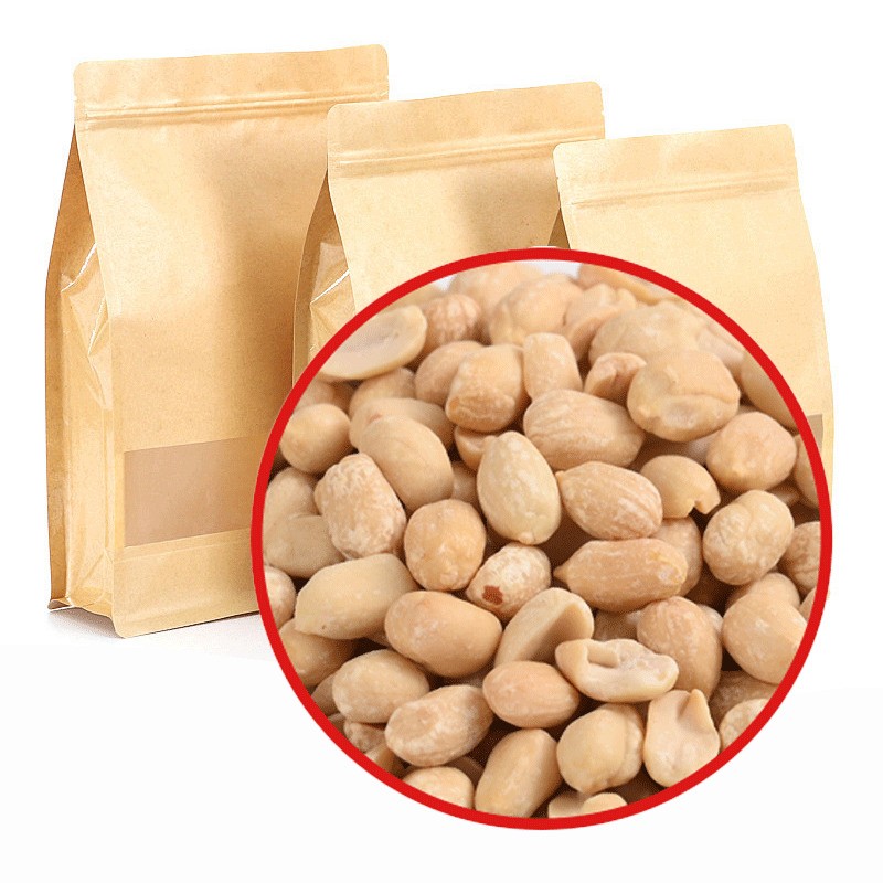 Wholesale  in Bulk  Price Food Grade Jumbo Size Non GMO High Protein Dry Dried Blanched Skinless Raw Material Peanut Kernels