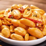 松脆的咸烤花生仁散装包装OEM服务的零食公司圆形无皮麻辣脆花生仁