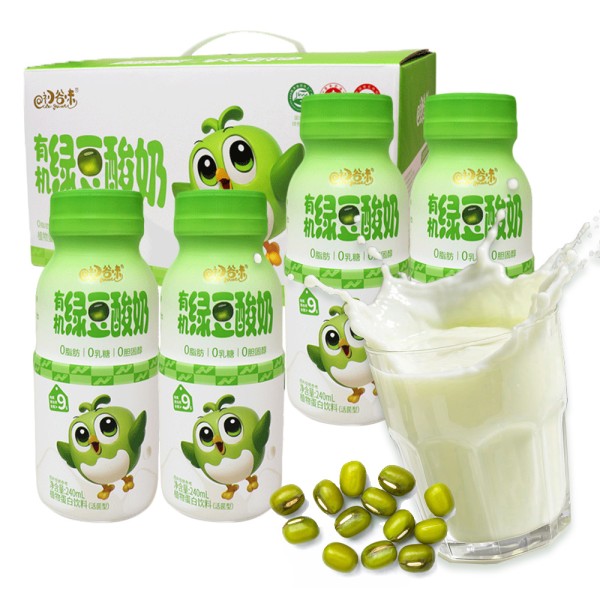 中国批发外来谷物牛奶制造商谷物饮料益生菌绿色绿豆植物谷物饮料