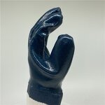 Blue Nitrile Gloves Manufacturer - Oil Resistant Heavy Duty Durability Fully Coated Safety Cuff Glove