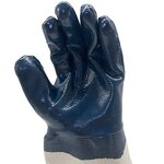 Blue Nitrile Gloves Manufacturer - Oil Resistant Heavy Duty Durability Fully Coated Safety Cuff Glove
